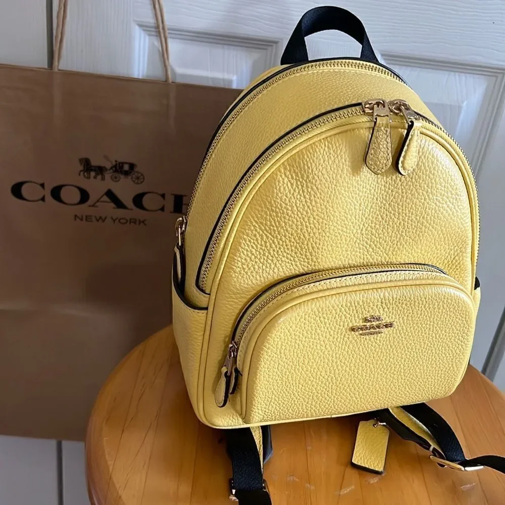 Coach Mini Court Backpack in Retro Yellow